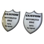 Motorized Lowrider Bicycle Head Badge Decals-2
